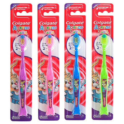 Зубная щетка Colgate, детская, ассорти, супермягкая